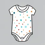 white onesie with colorful polka dots image